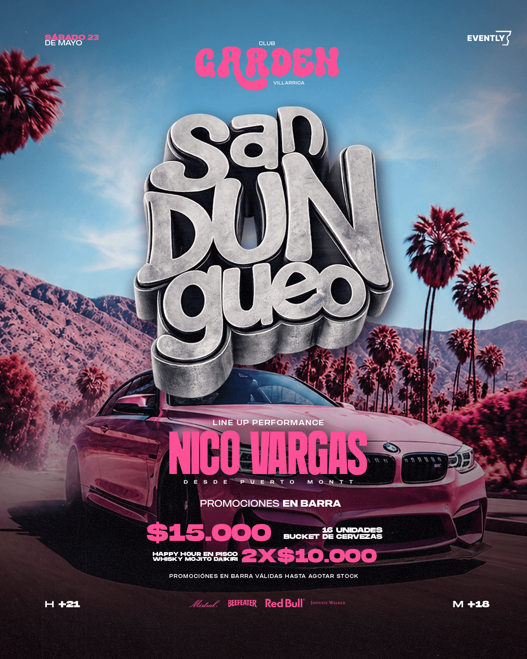 SANDUNGUEO - SABADO 23 EN CLUB GARDEN image}